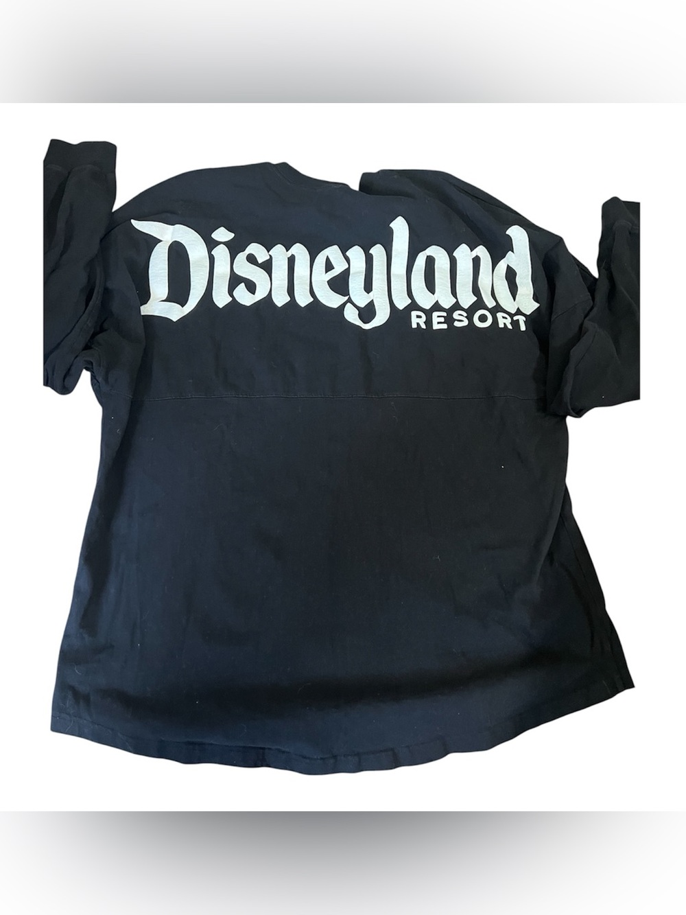 Disneyland Spirit Jersey spell out Black with White Lettering XXL